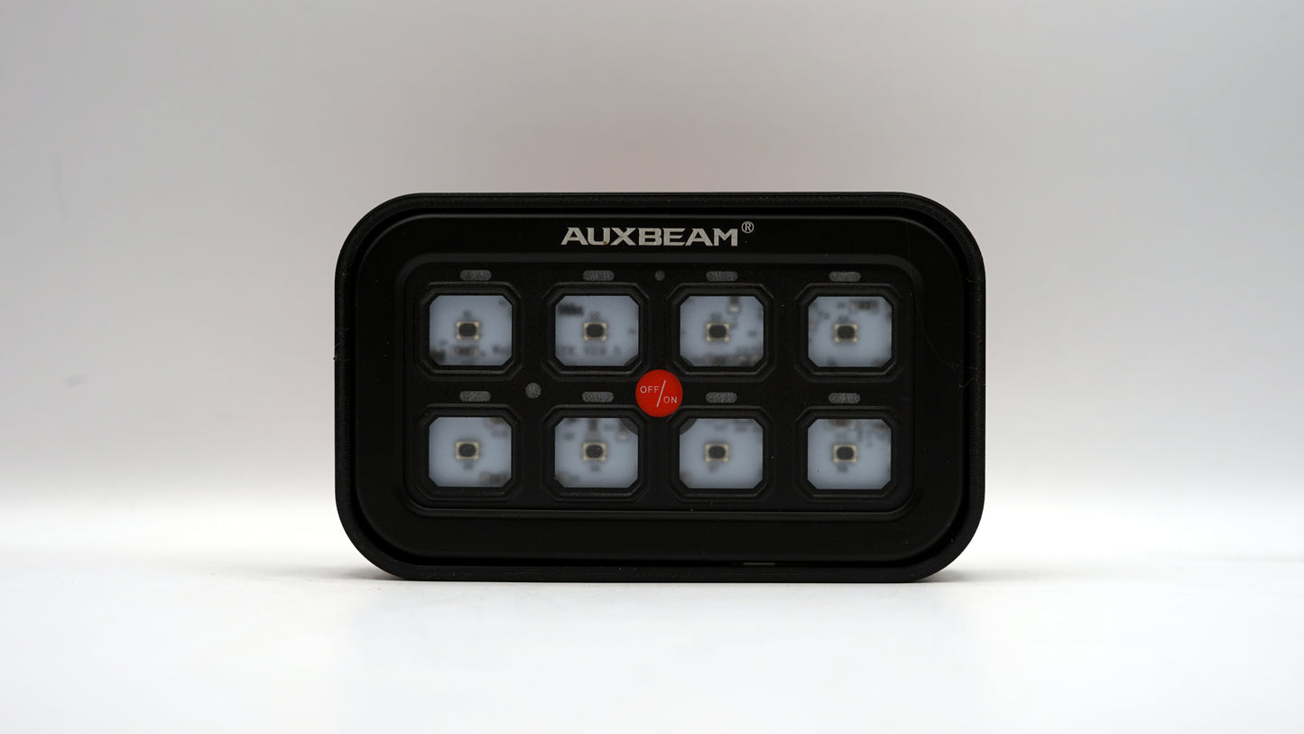 Auxbeam 8 Gang BA80 Controller Custom Flat Mount Bezel